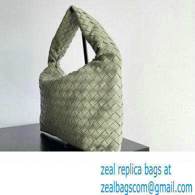 Bottega Veneta Small Hop Intrecciato leather shoulder bag Green 2023 - Click Image to Close