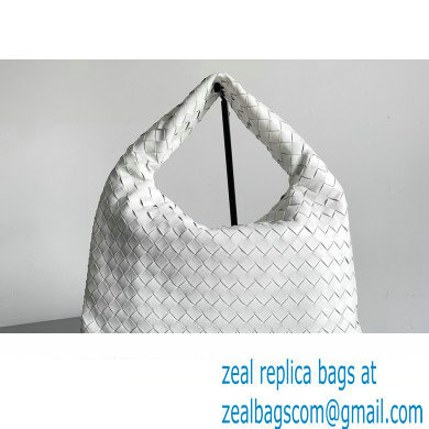 Bottega Veneta Small Hop Intrecciato leather shoulder bag White 2023
