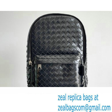 Bottega Veneta Small Intrecciato leather Backpack Bag Black 2023 - Click Image to Close