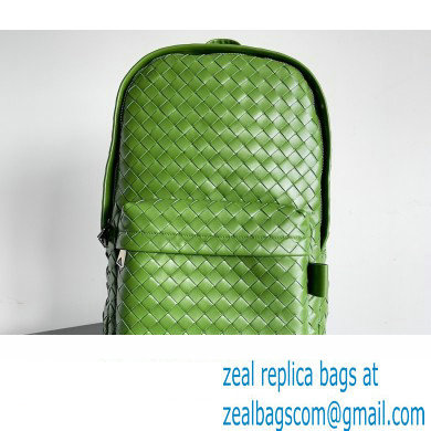 Bottega Veneta Small Intrecciato leather Backpack Bag Green 2023 - Click Image to Close