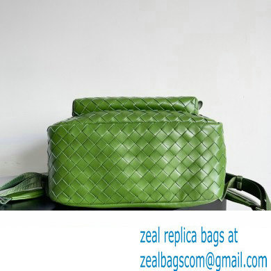 Bottega Veneta Small Intrecciato leather Backpack Bag Green 2023 - Click Image to Close