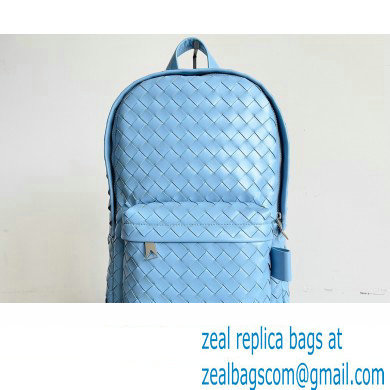 Bottega Veneta Small Intrecciato leather Backpack Bag Sky Blue 2023