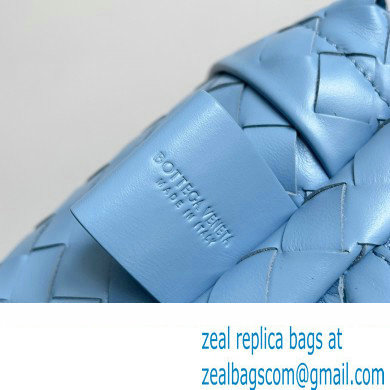 Bottega Veneta Small Intrecciato leather Backpack Bag Sky Blue 2023 - Click Image to Close