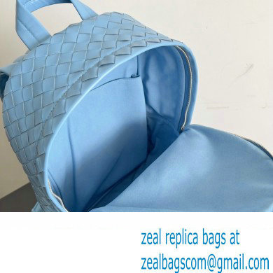 Bottega Veneta Small Intrecciato leather Backpack Bag Sky Blue 2023 - Click Image to Close