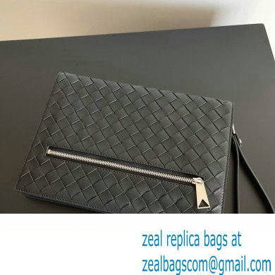 Bottega Veneta Small intrecciato leather document case With Wristlet Black 2023