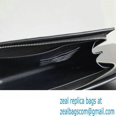 Bottega Veneta Small intrecciato leather document case With Wristlet Black 2023 - Click Image to Close