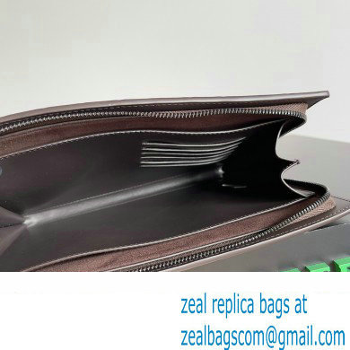Bottega Veneta Small intrecciato leather document case With Wristlet Coffee 2023 - Click Image to Close