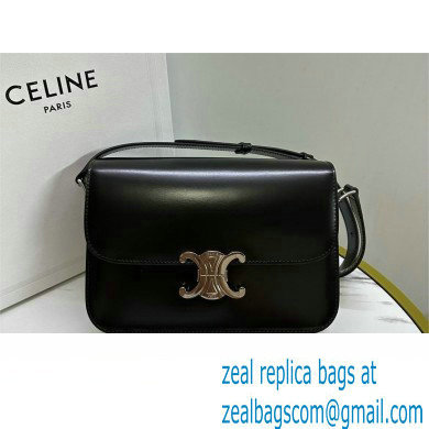 CELINE Classique Triomphe Bag in shiny calfskin black/silver 2024 - Click Image to Close