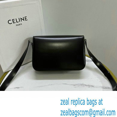 CELINE Classique Triomphe Bag in shiny calfskin black/silver 2024