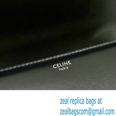 CELINE Classique Triomphe Bag in shiny calfskin black/silver 2024