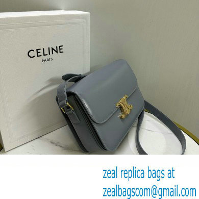 CELINE Classique Triomphe Bag in shiny calfskin zinc 2024 - Click Image to Close