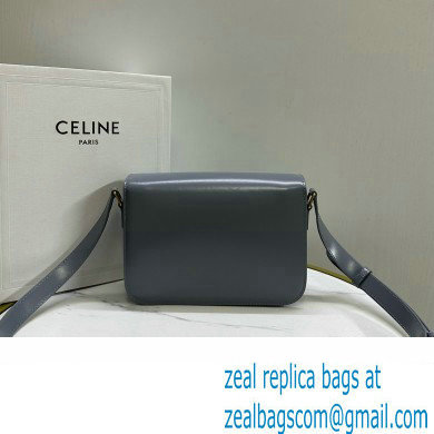 CELINE Classique Triomphe Bag in shiny calfskin zinc 2024
