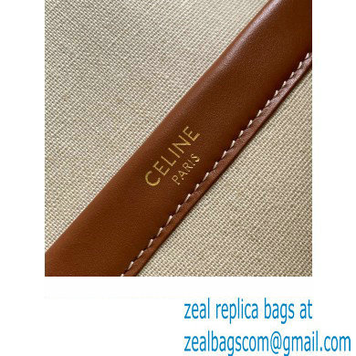 CELINE Large Cabas Thais in textile with triomphe Camel 2023