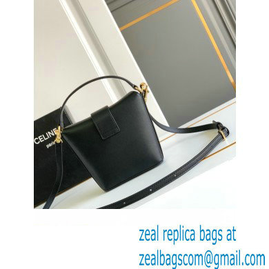 CELINE MINI BUCKET TRIOMPHE in SMOOTH CALFSKIN Black 2024 - Click Image to Close