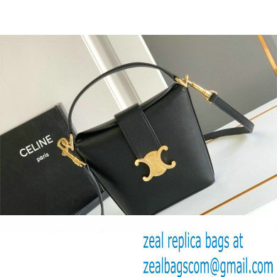 CELINE MINI BUCKET TRIOMPHE in SMOOTH CALFSKIN Black 2024 - Click Image to Close