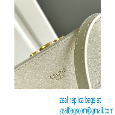 CELINE MINI BUCKET TRIOMPHE in SMOOTH CALFSKIN WHITE 2024