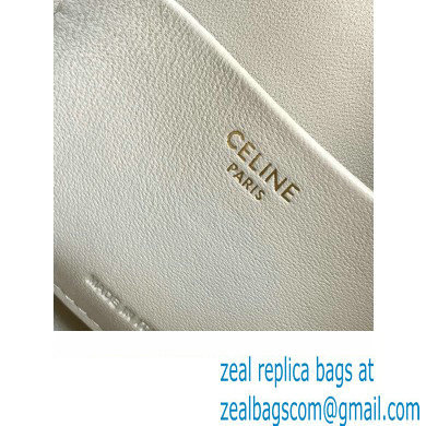 CELINE MINI BUCKET TRIOMPHE in SMOOTH CALFSKIN WHITE 2024 - Click Image to Close