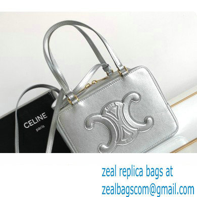 Celine FOLDED CUBE BAG in Smooth Calfskin Silver