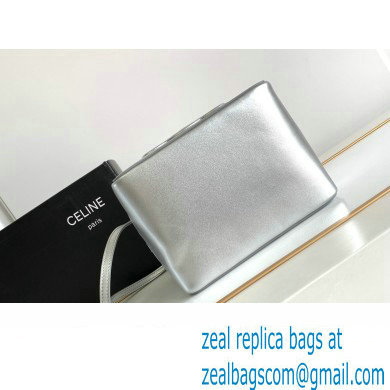 Celine FOLDED CUBE BAG in Smooth Calfskin Silver