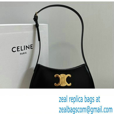 Celine MEDIUM TILLY BAG in shiny calfskin Black 2024 - Click Image to Close