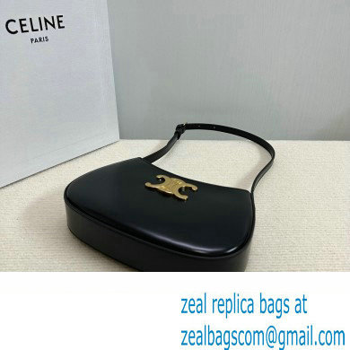 Celine MEDIUM TILLY BAG in shiny calfskin Black 2024 - Click Image to Close