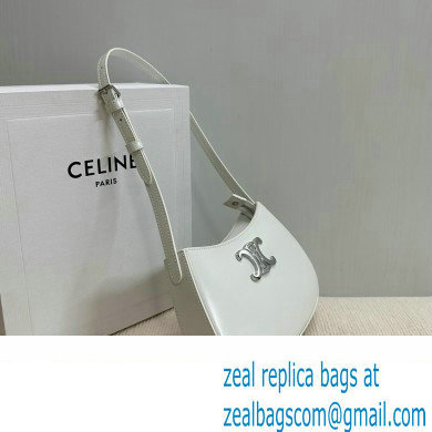 Celine MEDIUM TILLY BAG in shiny calfskin White 2024 - Click Image to Close