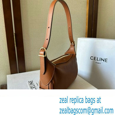 Celine MINI ROMY Bag in SUPPLE CALFSKIN Brown 2024 - Click Image to Close