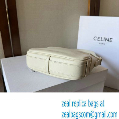 Celine MINI ROMY Bag in SUPPLE CALFSKIN White 2024 - Click Image to Close