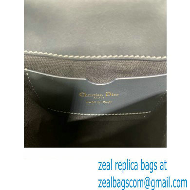 Dior 30 Montaigne Mini Bucket Bag In Blue Dior Oblique Jacquard and Calfskin 2024