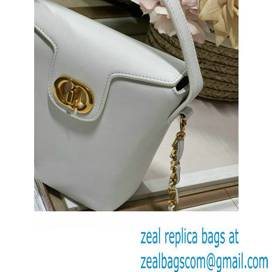 Dior 30 Montaigne Mini Bucket Bag In Calfskin White 2024 - Click Image to Close