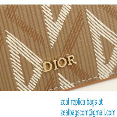 Dior Card Holder in Brown CD Diamond Canvas - Click Image to Close