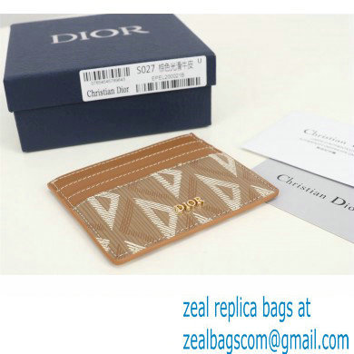 Dior Card Holder in Brown CD Diamond Canvas - Click Image to Close