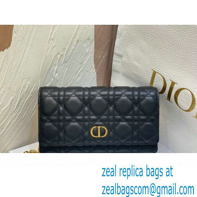 Dior Caro Pouch Bag in Black Soft Cannage Calfskin 2024 - Click Image to Close