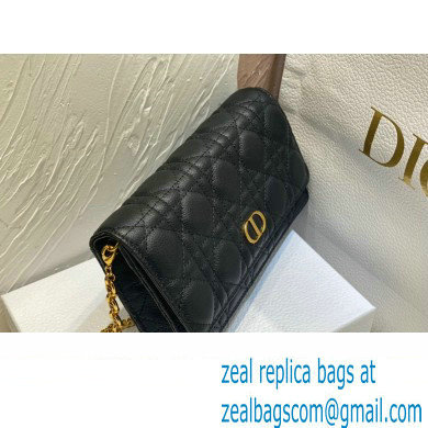 Dior Caro Pouch Bag in Black Soft Cannage Calfskin 2024 - Click Image to Close