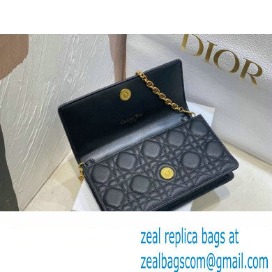 Dior Caro Pouch Bag in Black Soft Cannage Calfskin 2024 - Click Image to Close