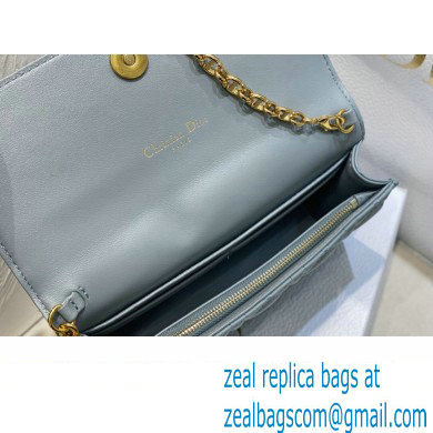 Dior Caro Pouch Bag in Cloud Blue Soft Cannage Calfskin 2024