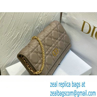 Dior Caro Pouch Bag in Nude Soft Cannage Calfskin 2024