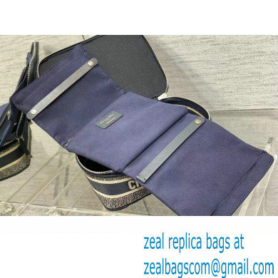 Dior Cosmetic Vanity Case Bag in Blue Dior Oblique Jacquard