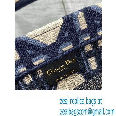 Dior Hat Basket Bag In Beige and Blue Macrocannage Embroidery 2024