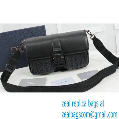 Dior Hit The Road Bag with Strap in Black CD Diamond Canvas