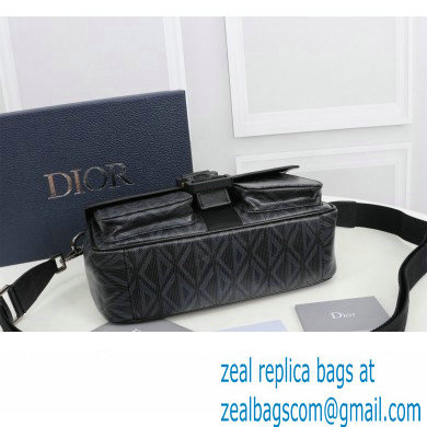 Dior Hit The Road Bag with Strap in Black CD Diamond Canvas