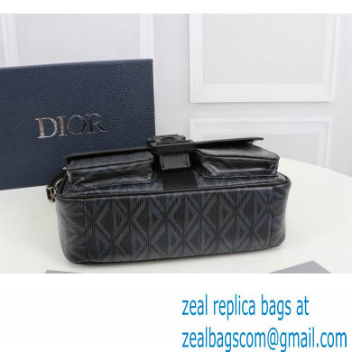 Dior Hit The Road Bag with Strap in Black CD Diamond Canvas