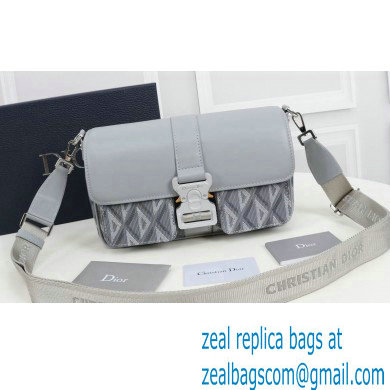 Dior Hit The Road Bag with Strap in Gray CD Diamond Canvas