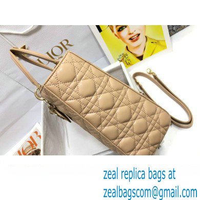 Dior Large Lady Dior Bag in Cannage Lambskin Beige