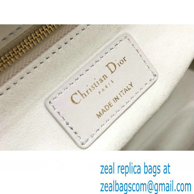 Dior Large Lady Dior Bag in Cannage Lambskin White