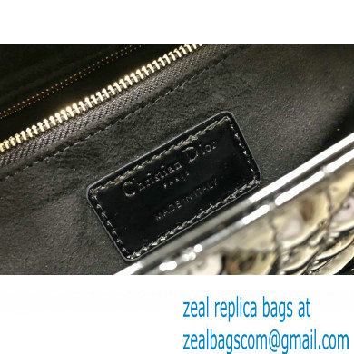 Dior Large Lady Dior Bag in Patent Cannage Calfskin Black