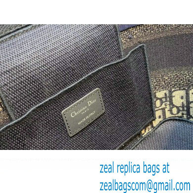 Dior Large Vanity Case Bag in Blue Dior Oblique Jacquard