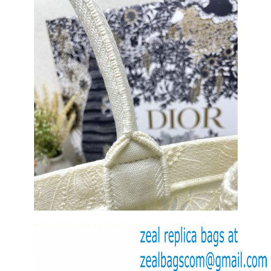 Dior Medium Book Tote Bag in White D-Lace Butterfly Embroidery 2024 - Click Image to Close