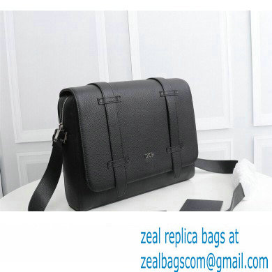 Dior Messenger Bag in Black Grained Calfskin