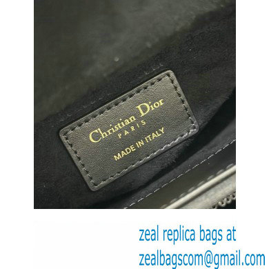 Dior Mini Lady Dior Bag in Black Cannage Cotton with Micropearl Embroidery - Click Image to Close